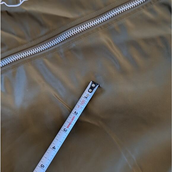 Cinq à Sept Olive Pauline Peony Embroidered Long Bomber Full Zip Coat, size XXS - Picture 8 of 10